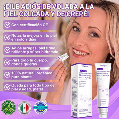30% de descuento exclusivo: Vitalisys® 💎💎 Crema Corporal con Rodillo PDRN y Multi-Péptidos: Antiedad, Hidratación, Reafirmación, Reparación de la Piel, Tono Uniforme, Tratamiento de Manchas y Acné, Reducción de Verrugas y Lunares.