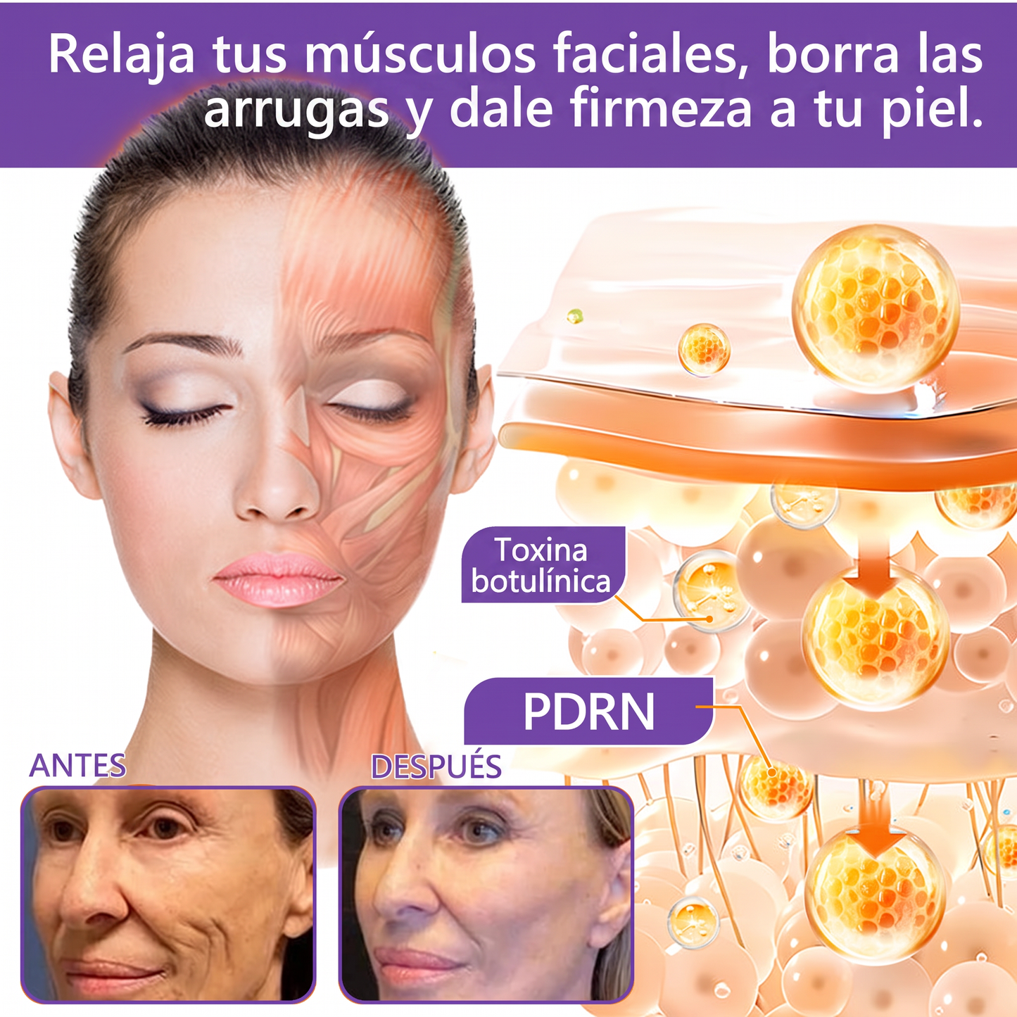 30% de descuento exclusivo: Vitalisys® 💎💎 Crema Corporal con Rodillo PDRN y Multi-Péptidos: Antiedad, Hidratación, Reafirmación, Reparación de la Piel, Tono Uniforme, Tratamiento de Manchas y Acné, Reducción de Verrugas y Lunares.