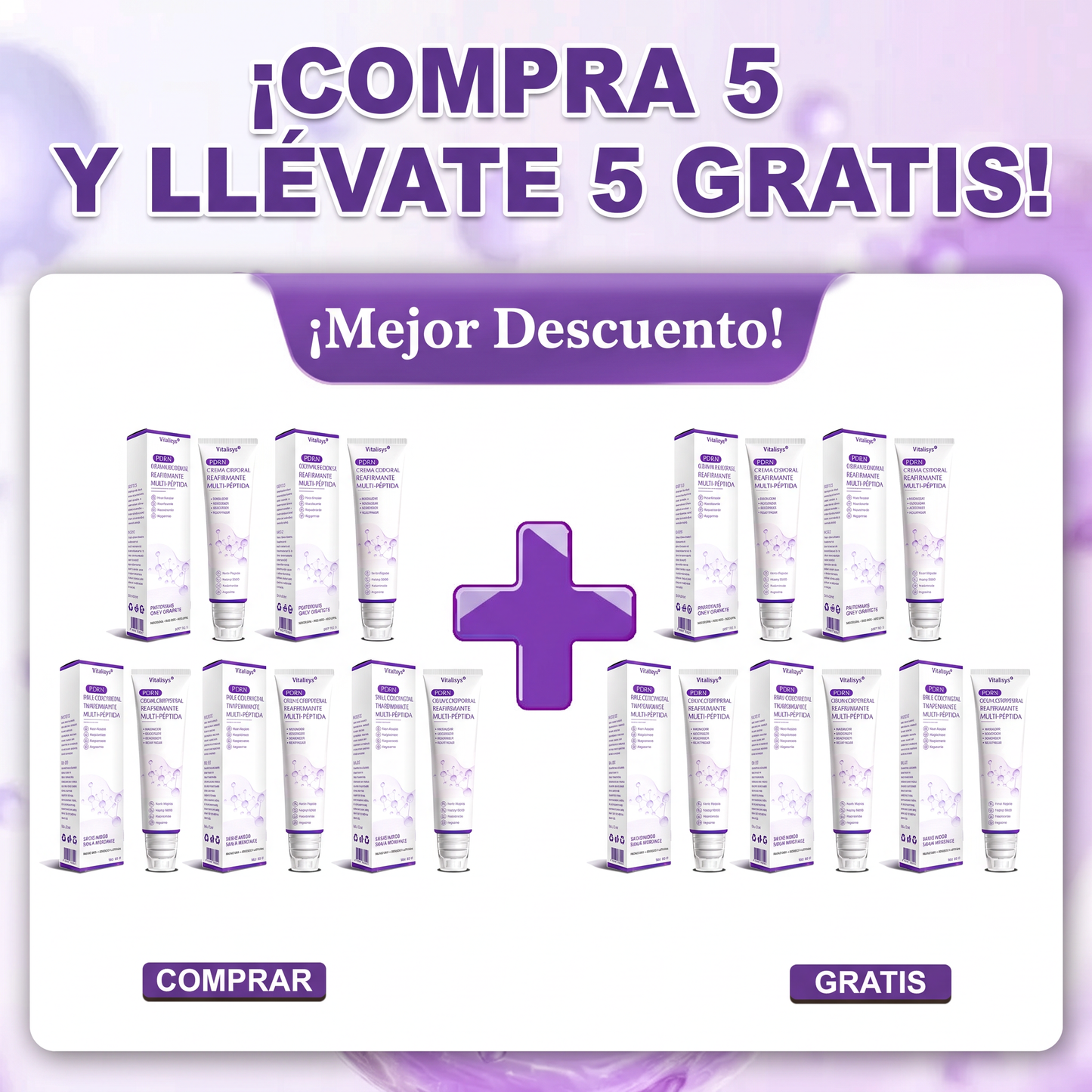 30% de descuento exclusivo: Vitalisys® 💎💎 Crema Corporal con Rodillo PDRN y Multi-Péptidos: Antiedad, Hidratación, Reafirmación, Reparación de la Piel, Tono Uniforme, Tratamiento de Manchas y Acné, Reducción de Verrugas y Lunares.
