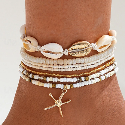 Boho strand enkelband set voor vrouwen
