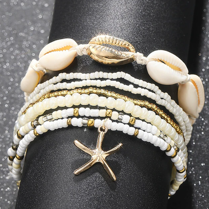 Boho strand enkelband set voor vrouwen