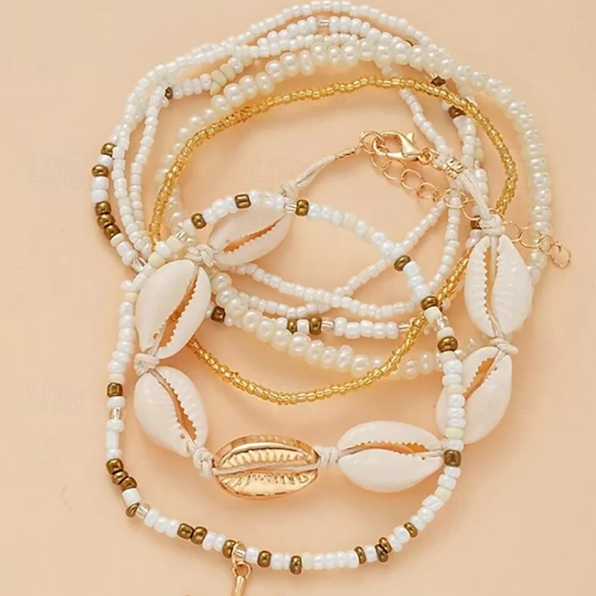 Boho strand enkelband set voor vrouwen