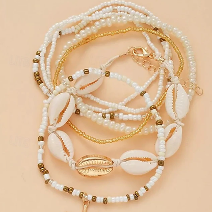 Boho strand enkelband set voor vrouwen